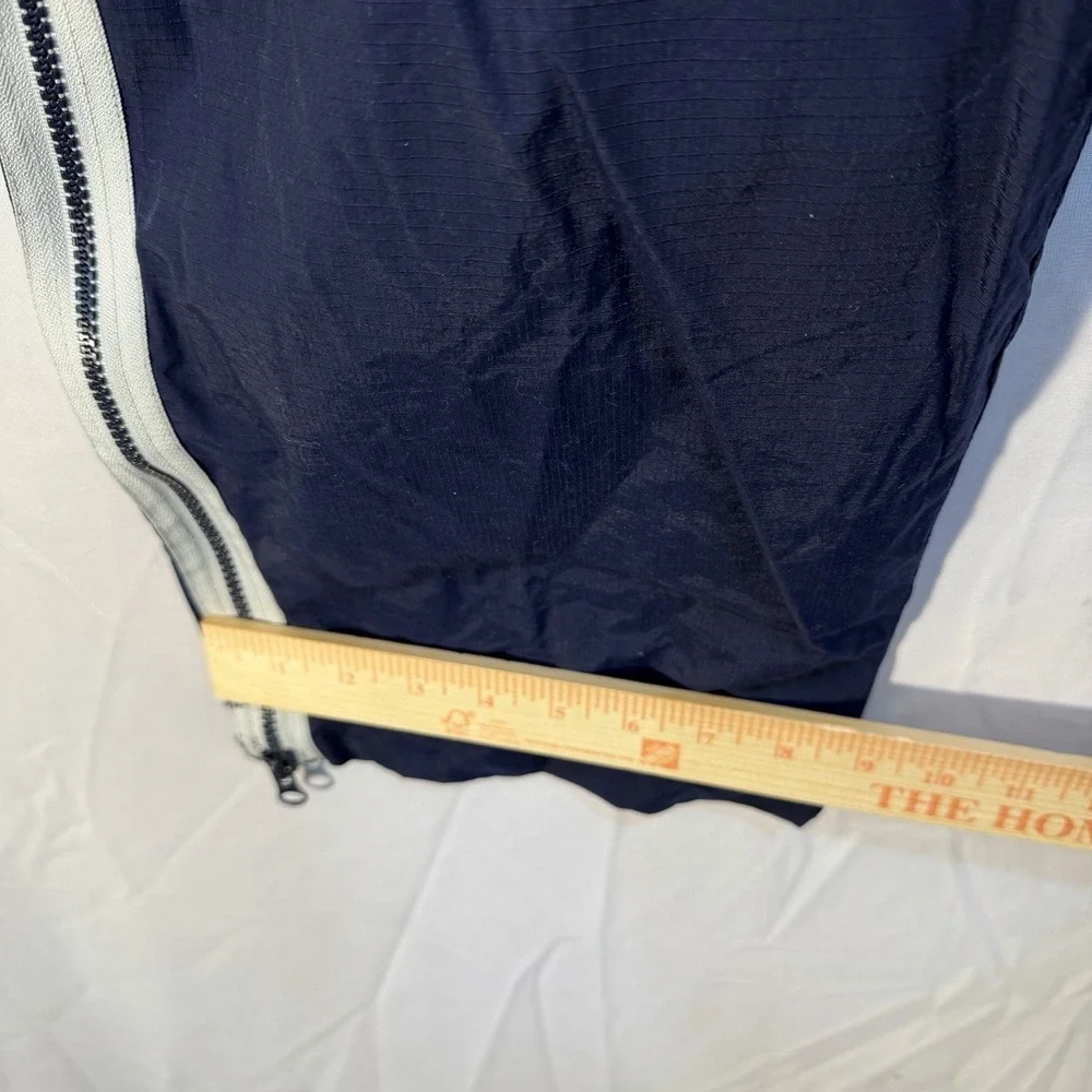 Vintage Nike Ripstop Track Pants Full Side Zippers Blue Men's L Wide‎ Leg